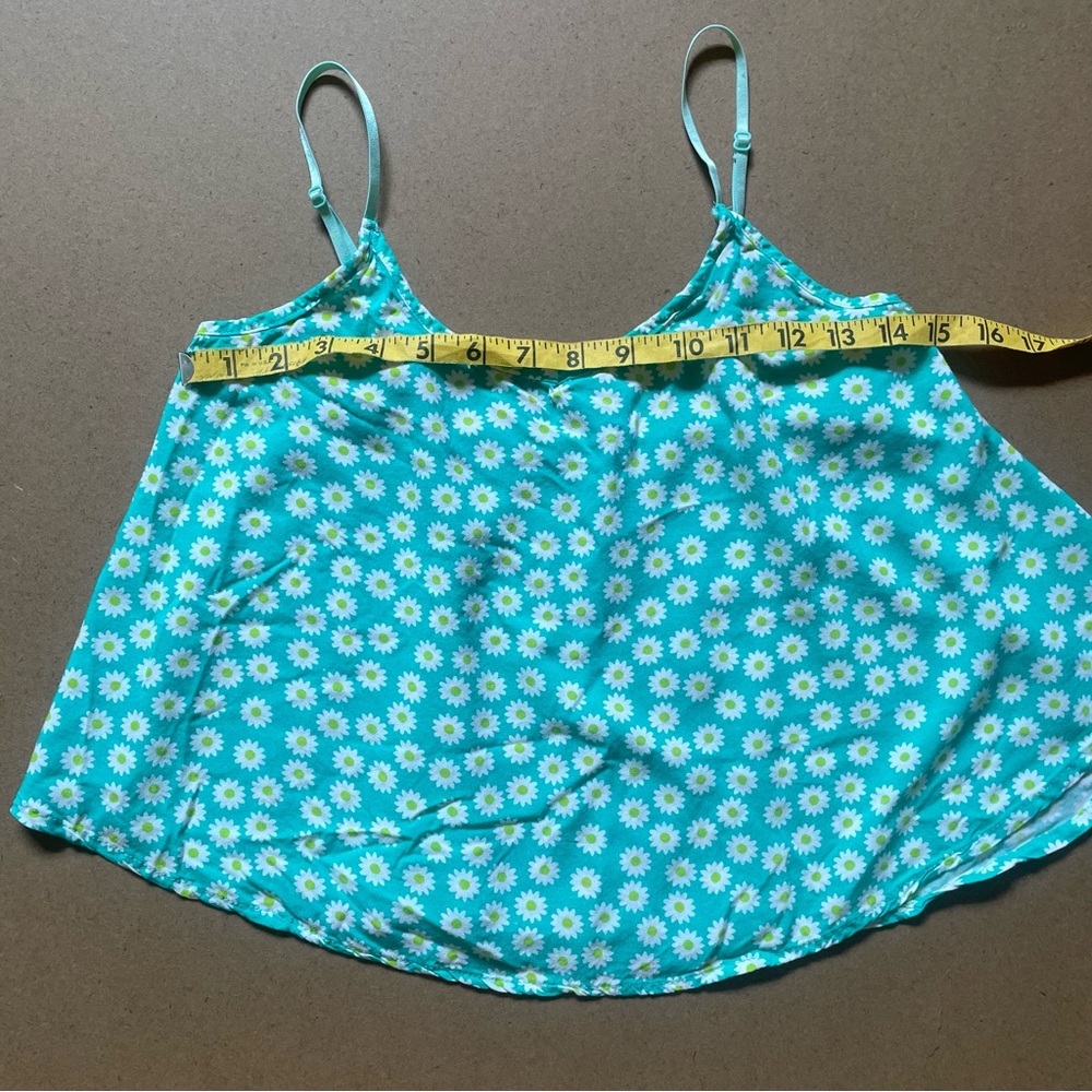 Daisy Patterned Sleep Spaghetti Strap Tank - Picture 3 of 5